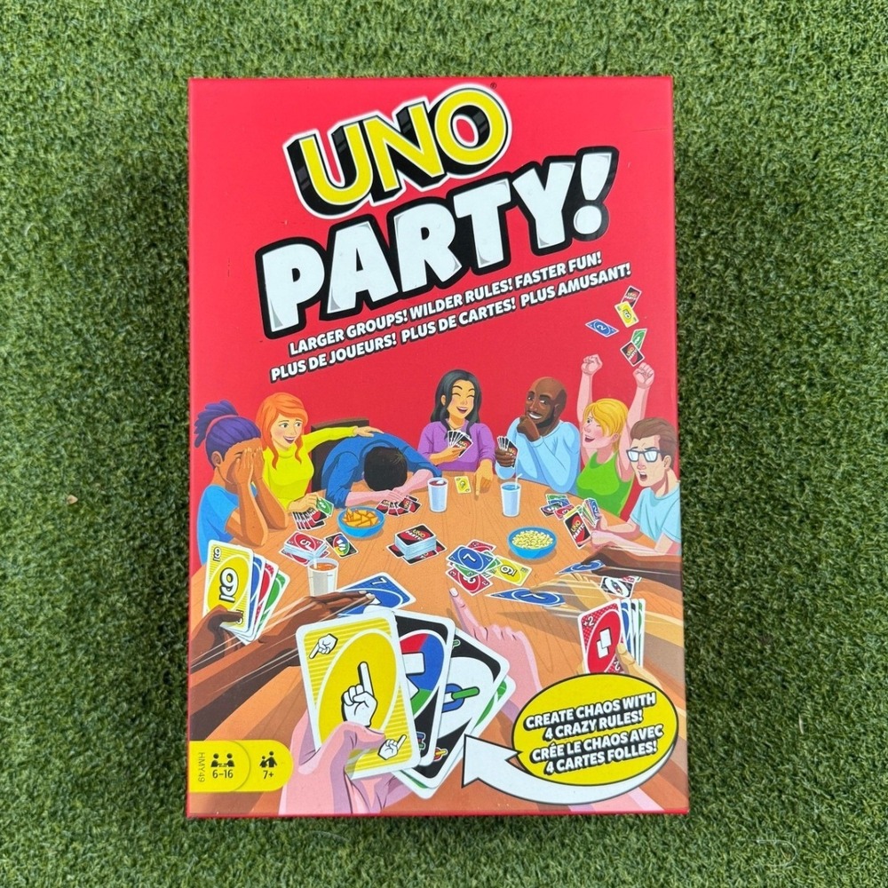 UNO Party Card Game 224 Cards Large Group Fast Rules Family Party Game